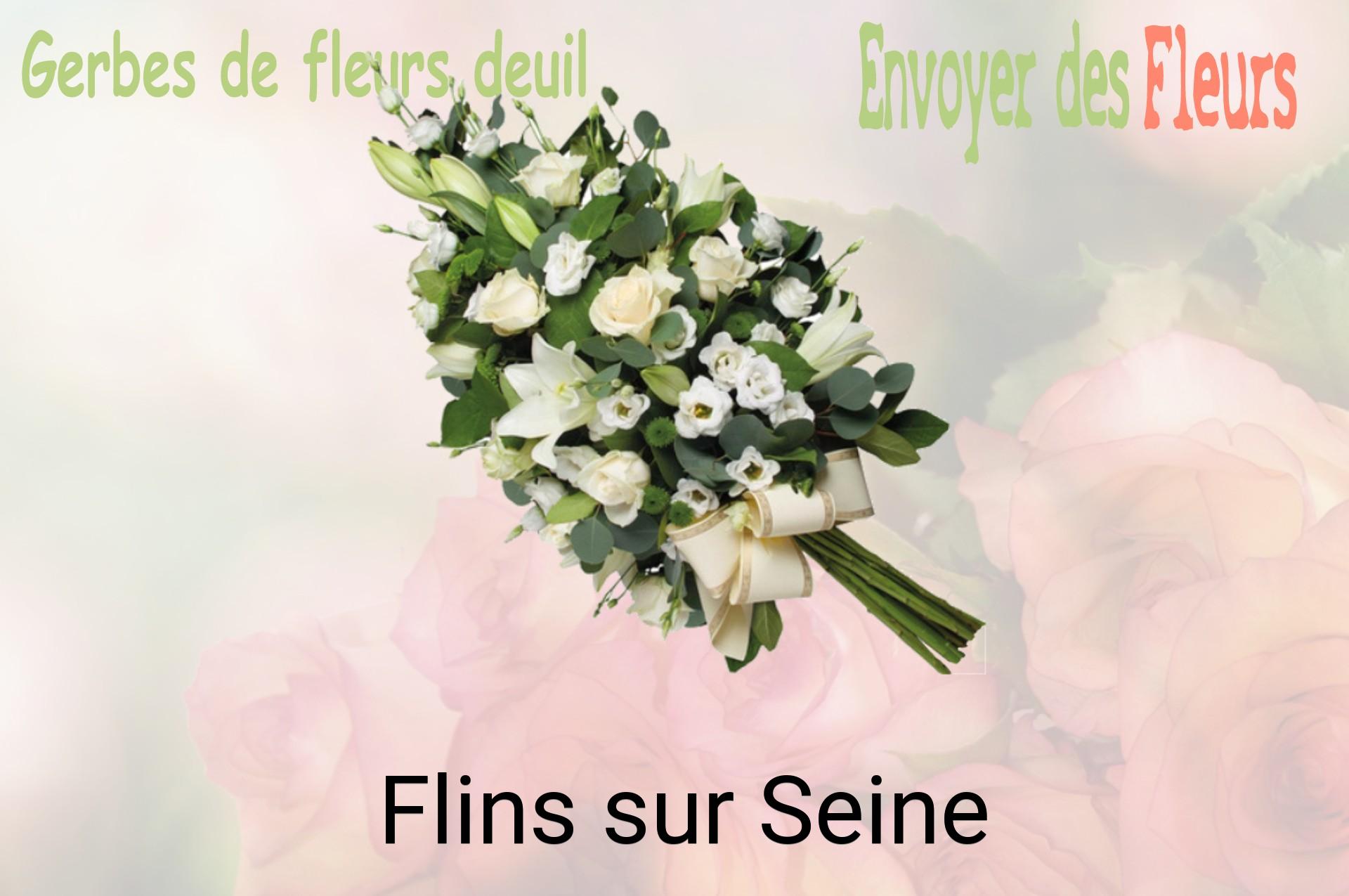 Gerbe de fleurs de deuil livrée à Flins-sur-Seine